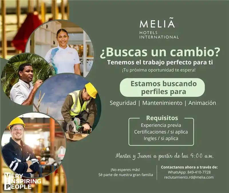 Image from Disi Mota Publicidad Empleos: *- Estamos Buscando:* _Animación, Seguridad y Mantenimiento_  *_Contác...