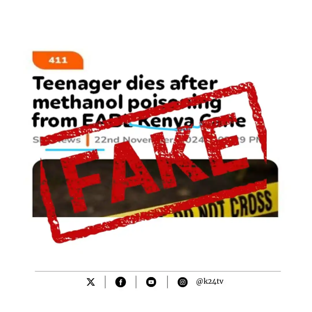Image from Kameme Tv: 🚨 FAKE NEWS ALERT 🚨 We would like to inform the public that the publ...