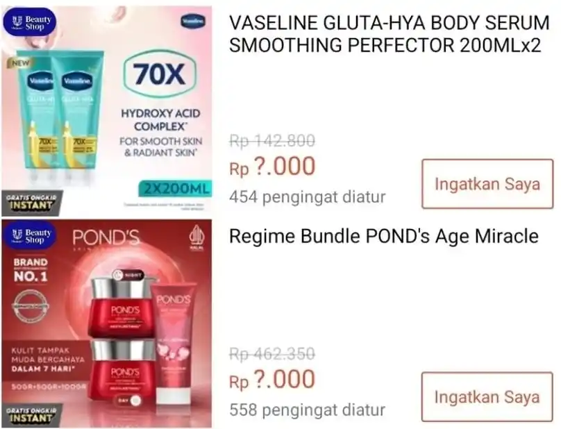 Image from Info Garapan Promo Indomaret Alfamart Racun Shopee Lazada Tokopedia Blibli Tiktok Superin Gojek Grab: FlashSale serba Rp 1.000 ⏰ 18:00 WIB VASELINE GLUTA-HYA BODY SERUM ...