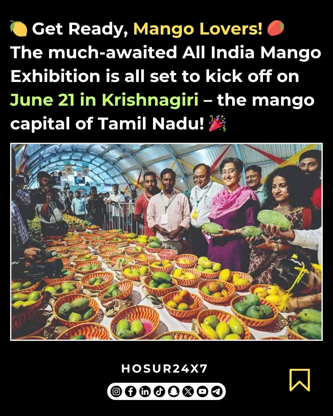 Image from HOSUR24X7 -OFFICIAL: 🍋 Get Ready, Mango Lovers! 🥭 The much-awaited All India Mango Exhibi...