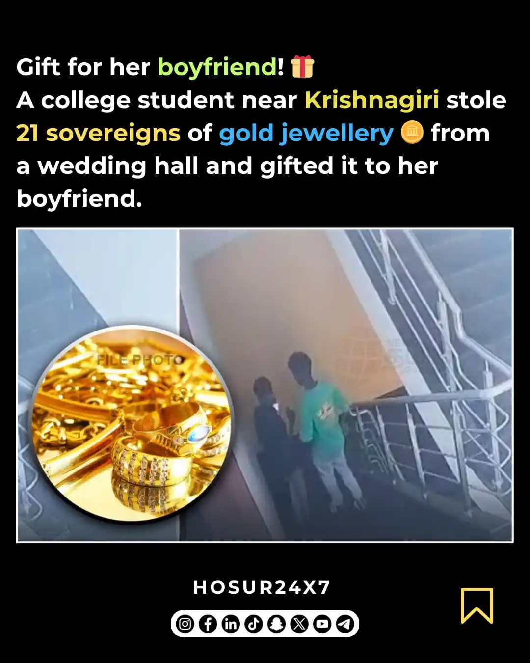 Image from HOSUR24X7 -OFFICIAL: Gift for her boyfriend! A college student near Krishnagiri stole 21 so...