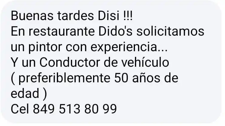 Image from Disi Mota Publicidad Empleos: La Romana  849 513 80 99...