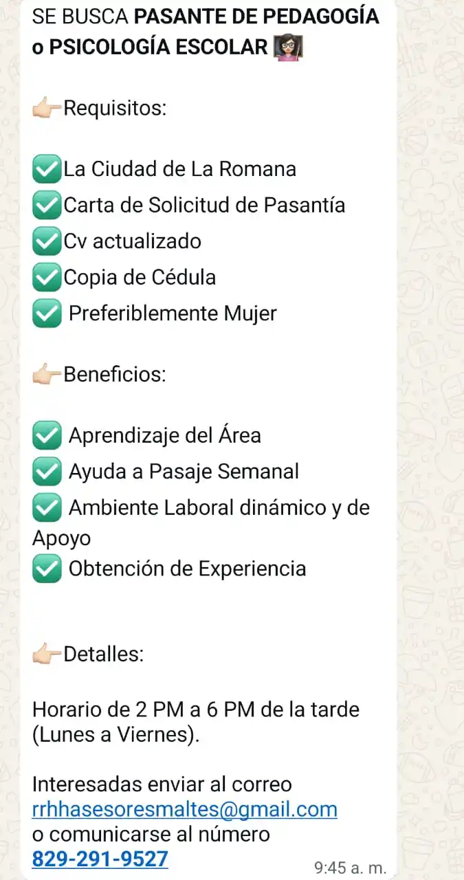 Image from Disi Mota Publicidad Empleos: La Romana  Interesados enviar su CV al correo:  rrhhasesoresmaltes@gma...