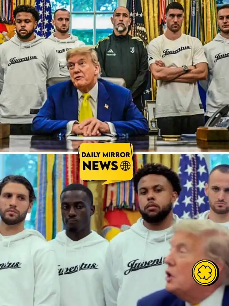 Image from Daily Mirror News: *(🌕) LATEST NEWS ||* Juventus players went to the White House to meet...