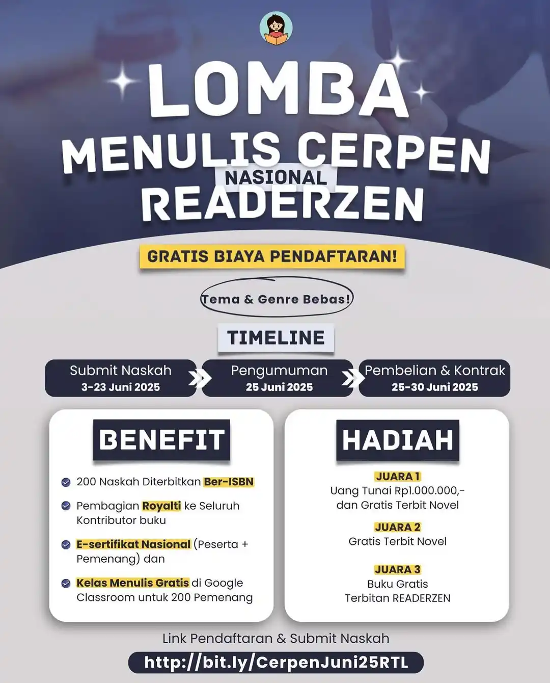 Image from LPM GEMERCIK: 📚 *LOMBA MENULIS CERPEN NASIONAL – JUNI 2025* 📖 Diselenggarakan oleh...