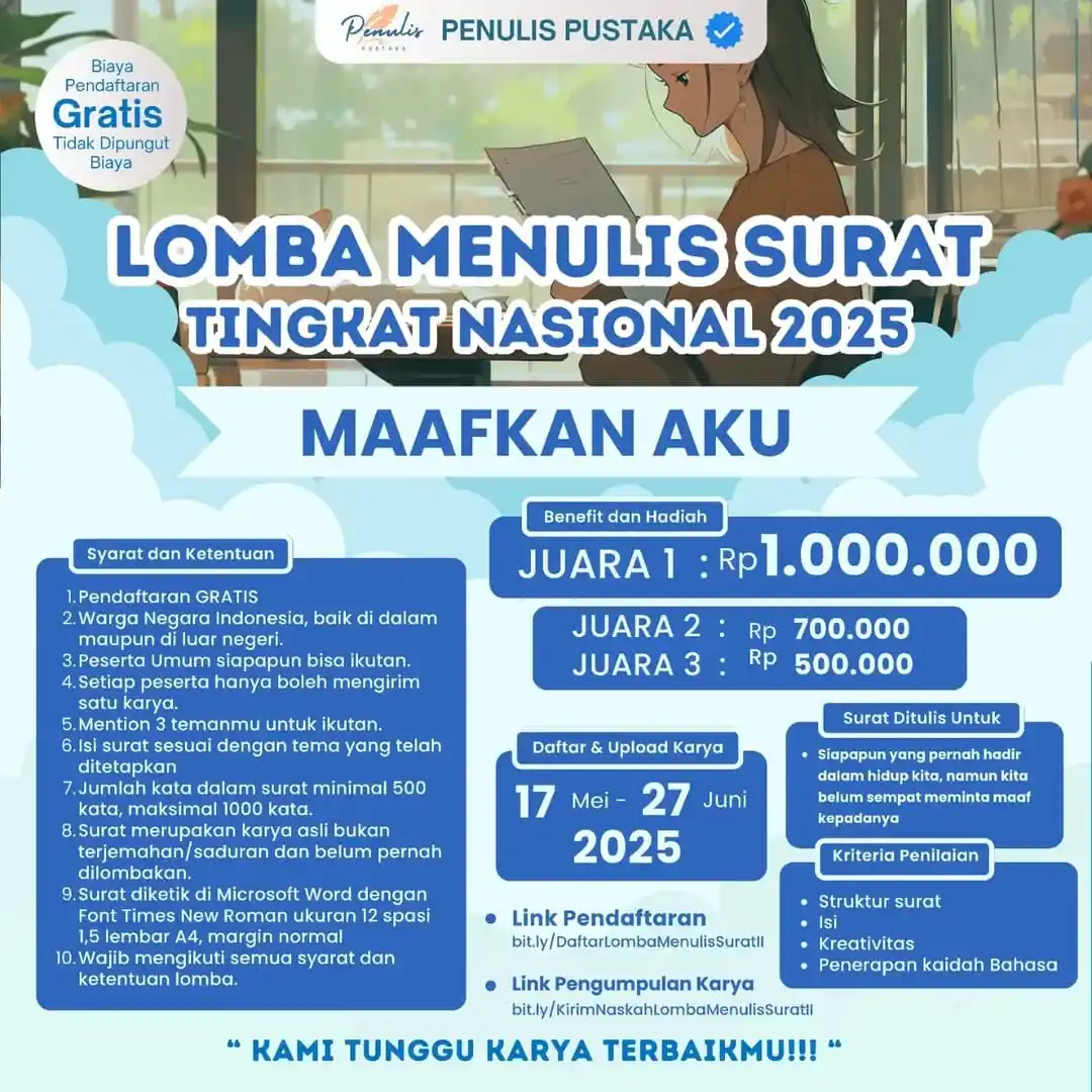 Image from LPM GEMERCIK: 📮 *LOMBA MENULIS SURAT TINGKAT NASIONAL 2025* 📢 Tunjukkan Kreativita...