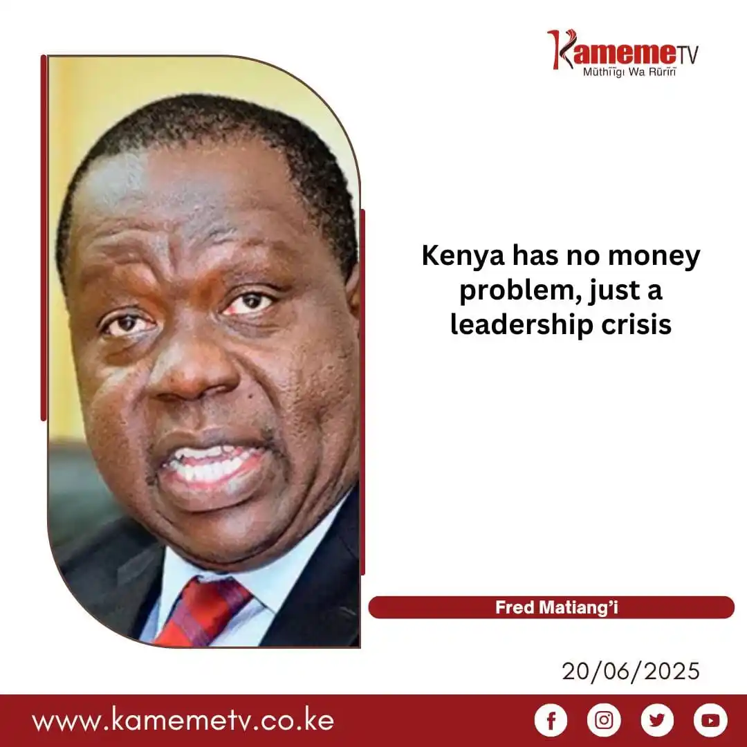 Image from Kameme Tv: Matiang’i: Thina wa Kenya ti wagi wa mbeca, ni utongoria utari mukinya...