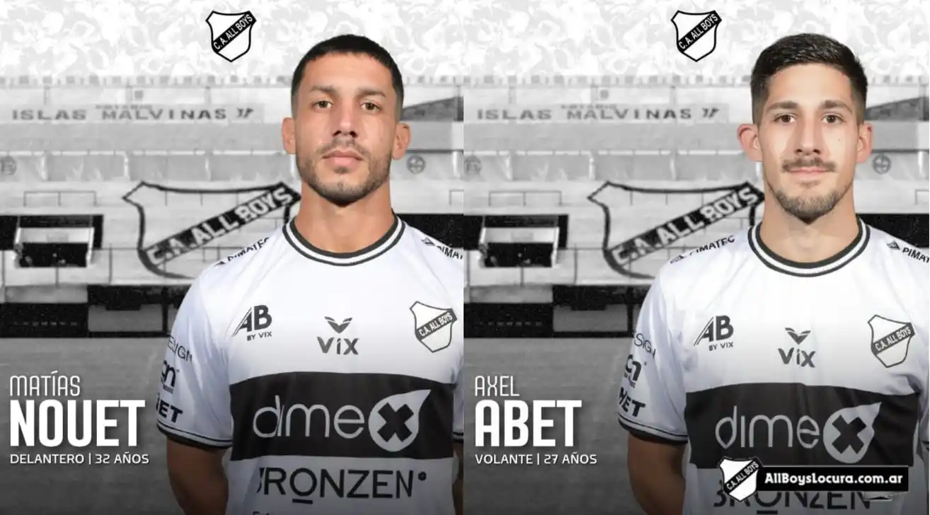 Image from All Boys Locura Web: Matías Nouet y Axel Abet los nuevos refuerzos.. Para más información ...