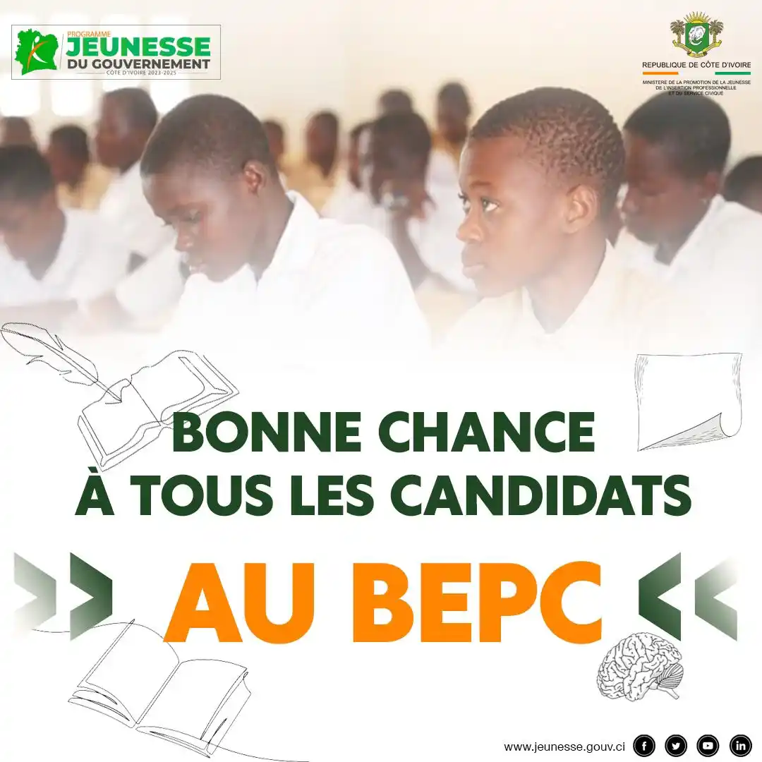 Image from MINISTÈRE DE LA PROMOTION DE LA JEUNESSE, DE L'INSERTION PROFESSIONNELLE ET DU SERVICE CIVIQUE: <a class="text-blue-500 hover:underline cursor-pointer" href="/hashtag...