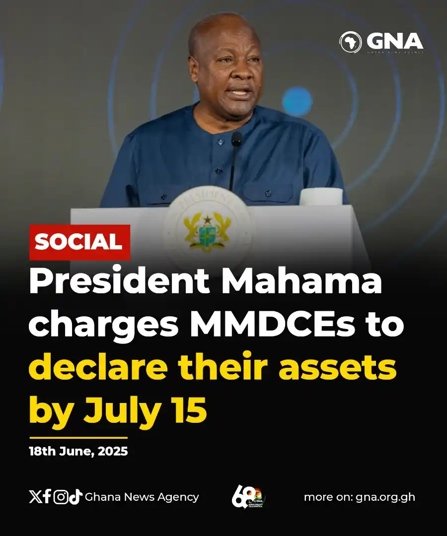 Image from Ghana News Agency: President John Dramani Mahama has charged all Metropolitan, Municipal ...