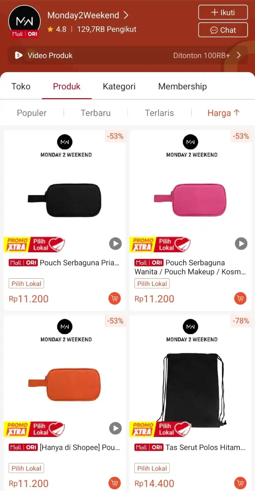 Image from Info Garapan Promo Indomaret Alfamart Racun Shopee Lazada Tokopedia Blibli Tiktok Superin Gojek Grab: Produk toko diskon up to 53% Urutkan terendah https://s.shopee.co.id/5...