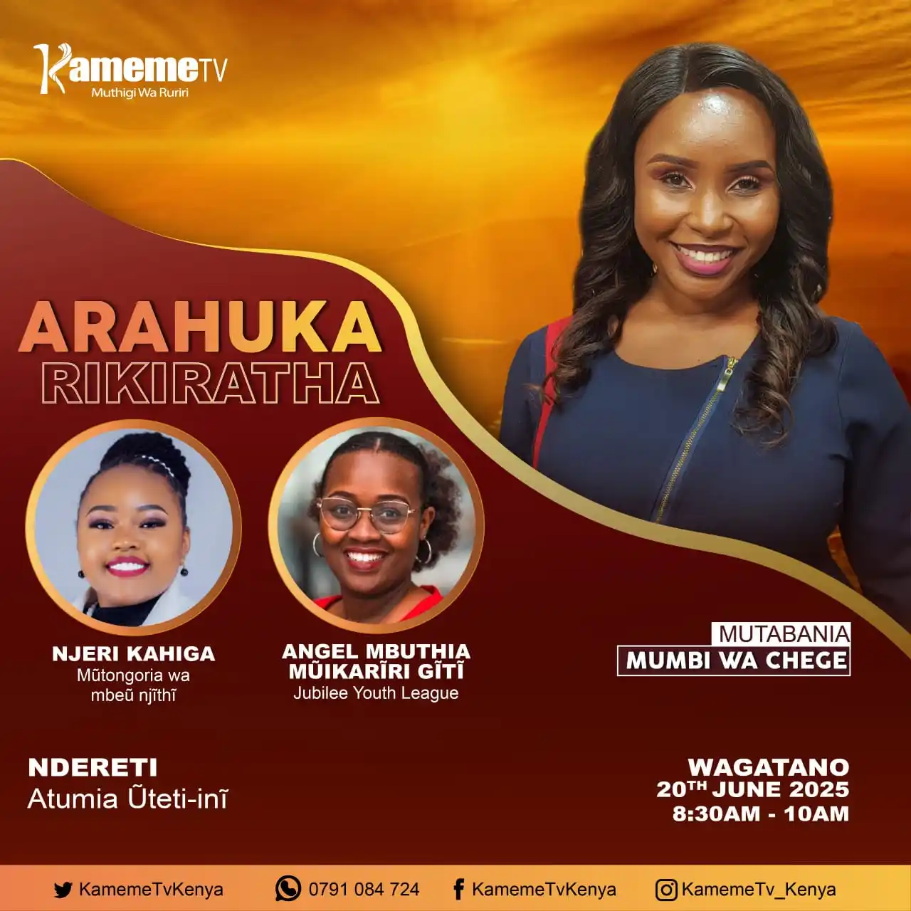 Image from Kameme Tv: 🔥 RUCIU, TABARIRA-INI YA ARAHUKA RIKIRATHA! 🔥 Wiharirie kunyitanira...