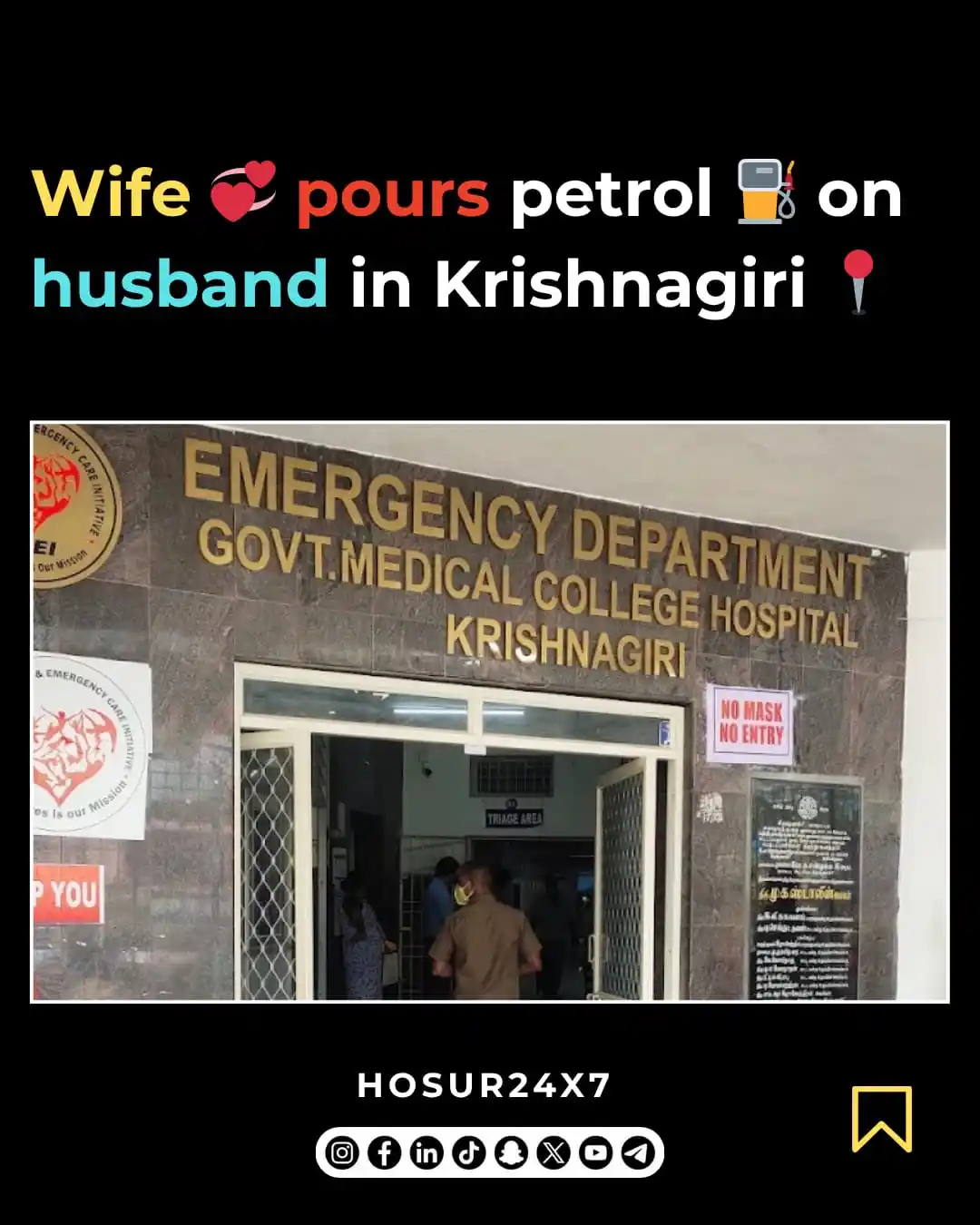 Image from HOSUR24X7 -OFFICIAL: Wife pours petrol on husband in Krishnagiri  Rangasamy, a farmer from ...