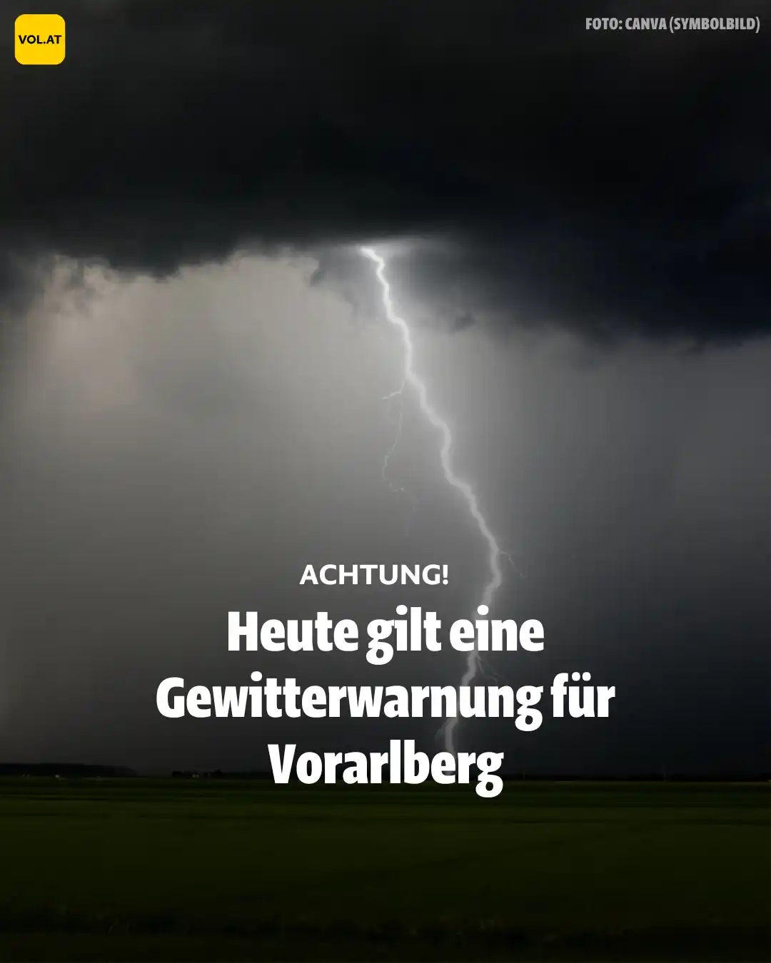 Image from VOL.AT Vorarlberg Online: *Achtung: Heute gilt eine Gewitterwarnung für Vorarlberg!* ➡️ https://...