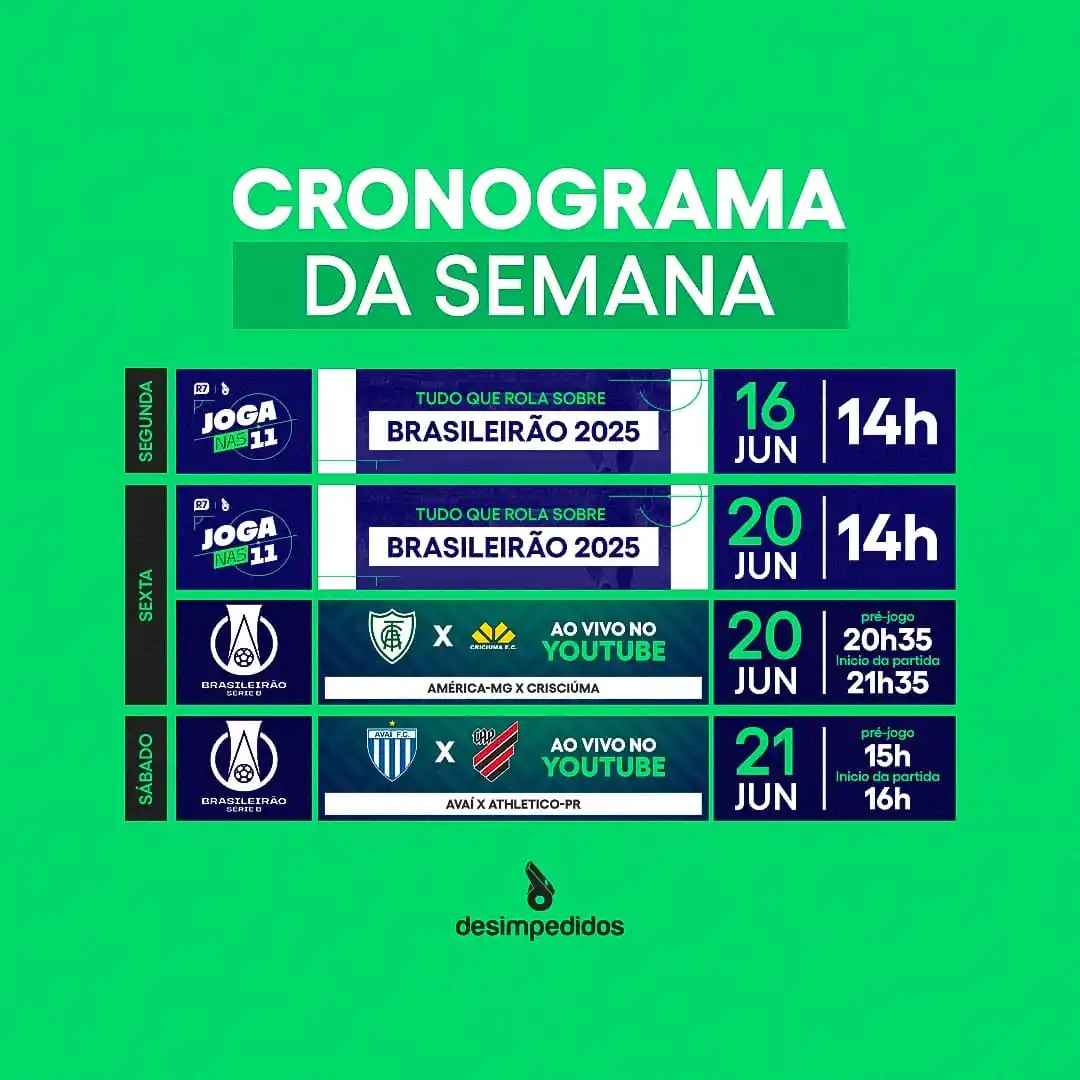 Image from Desimpedidos: AGENDA DA SEMANA ON!!! 📅  A pausa do calendário não impediu de termos...