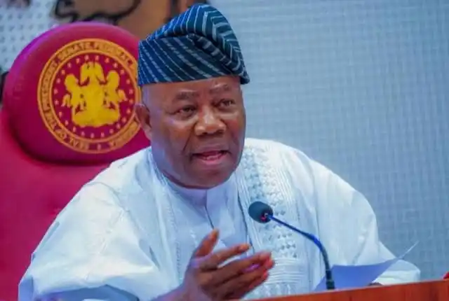 Image from TheCable: *Akpabio: Fubara, Diri are next to join APC — south-south will vote Ti...