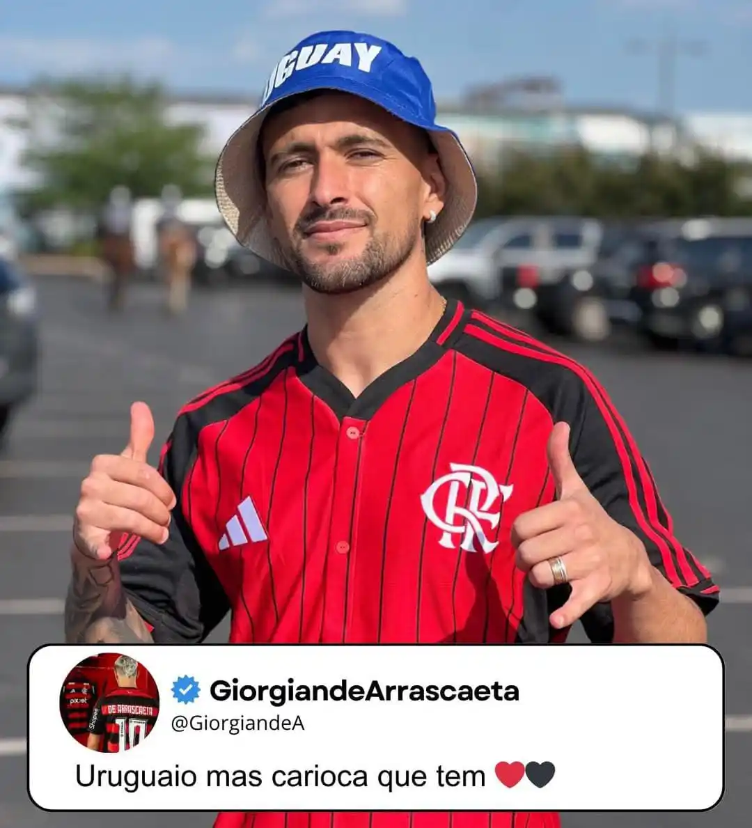 Image from FLAMENGO SEMPRE: Arrascaeta no antigo Twitter (X): "Uruguaio mas carioca que tem ❤️🖤🫡...