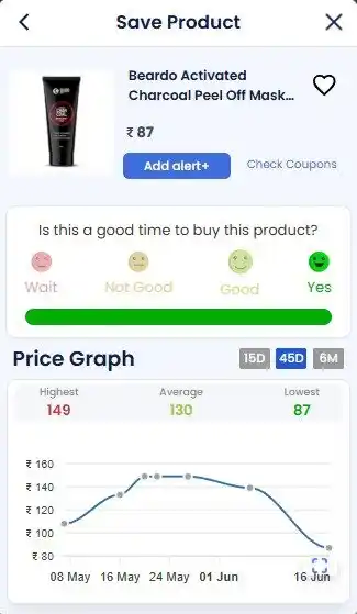 Image from FLIPSHOPE - Deals and Offers: Beardo Activated Charcoal Peel Off Mask @ 87 🔗 https://amznn.cc/tnrn...