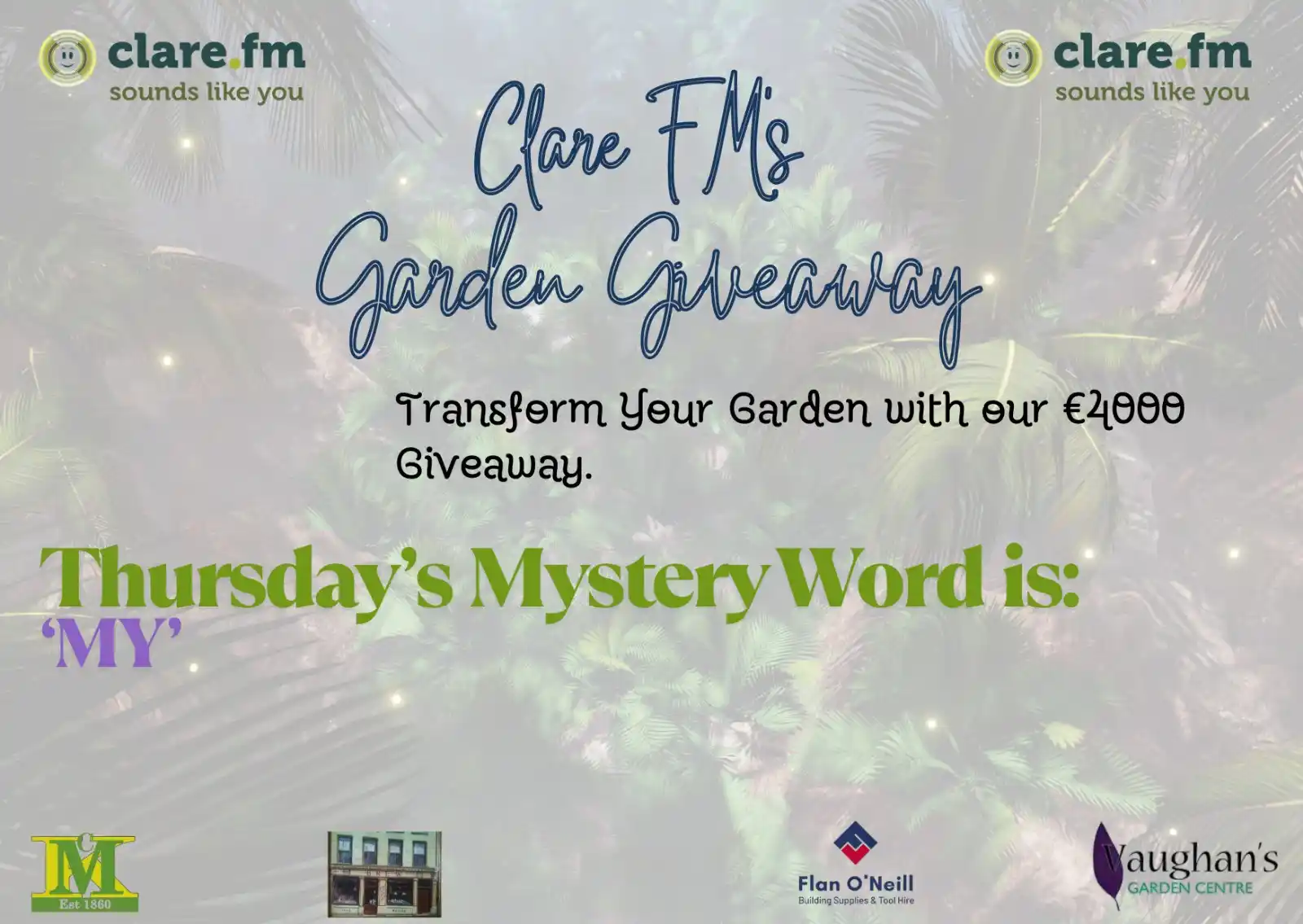 Image from Clare FM: Clare FM’s Great Summer Giveaway.  We are giving YOU the chance to win...