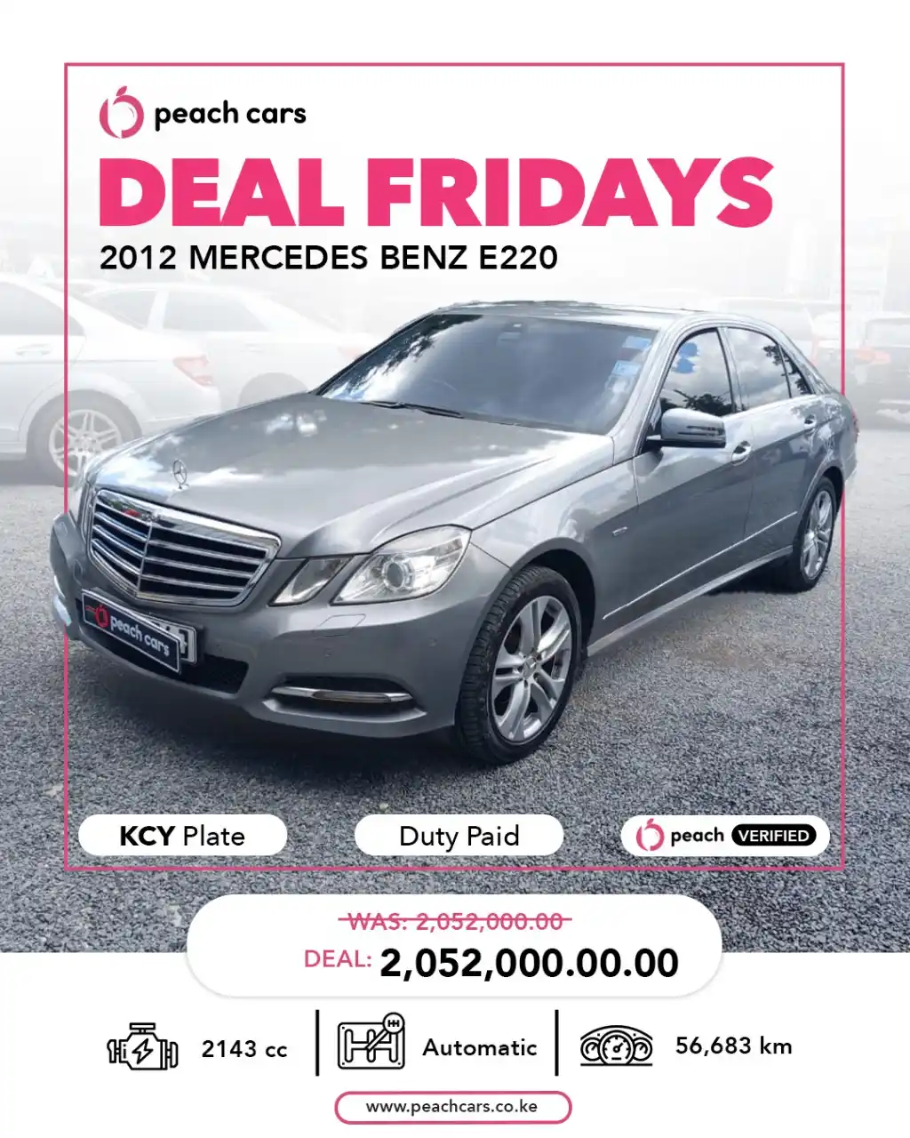 Image from Peach Cars KE: https://peachcars.co.ke/cars/kcy-mercedes-benz-e220-standard-7530-9f77...