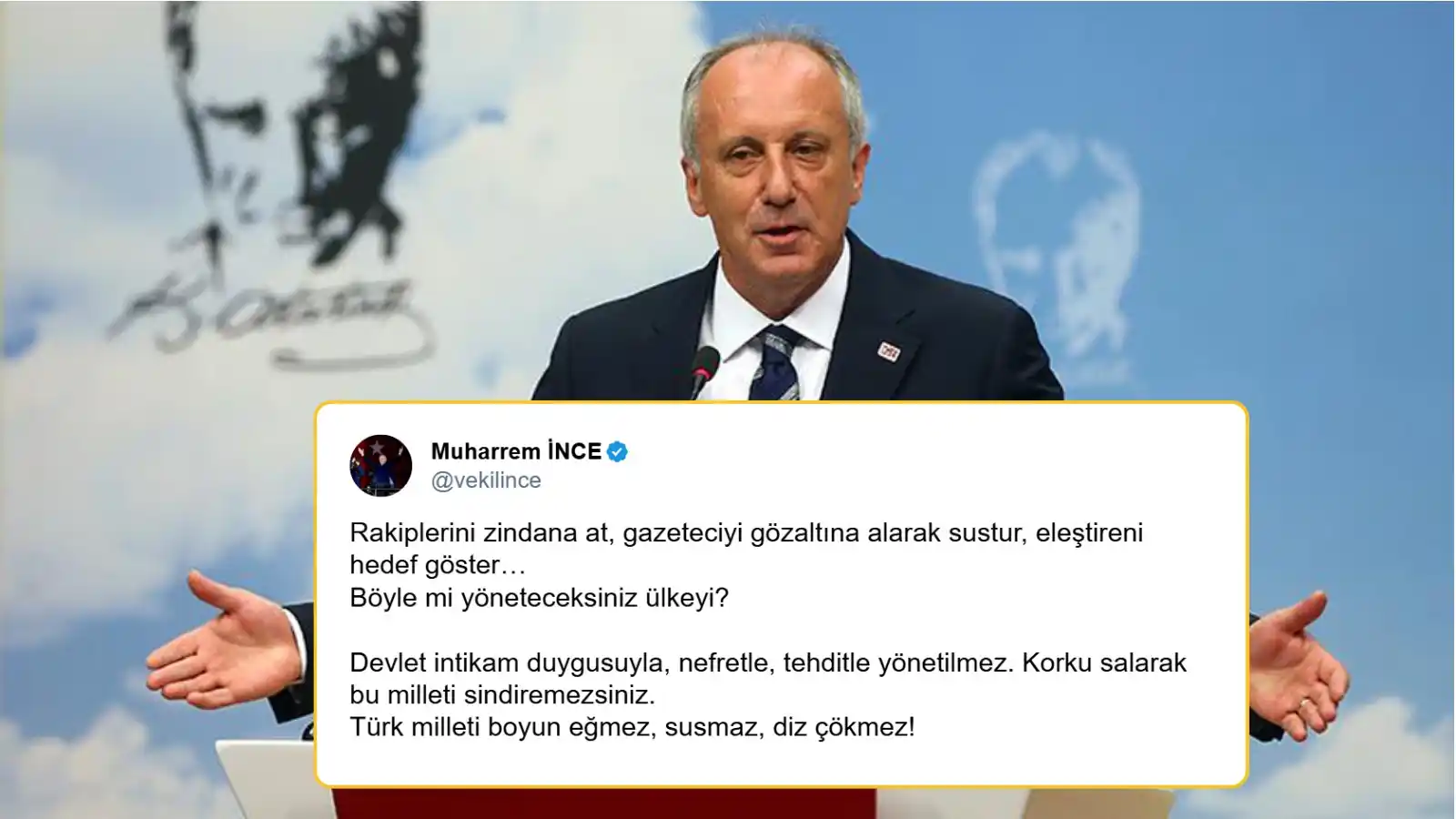 Image from Onedio: Muharrem İnce: (Fatih Altaylı'nın gözaltına alınması hk.) "Devlet int...