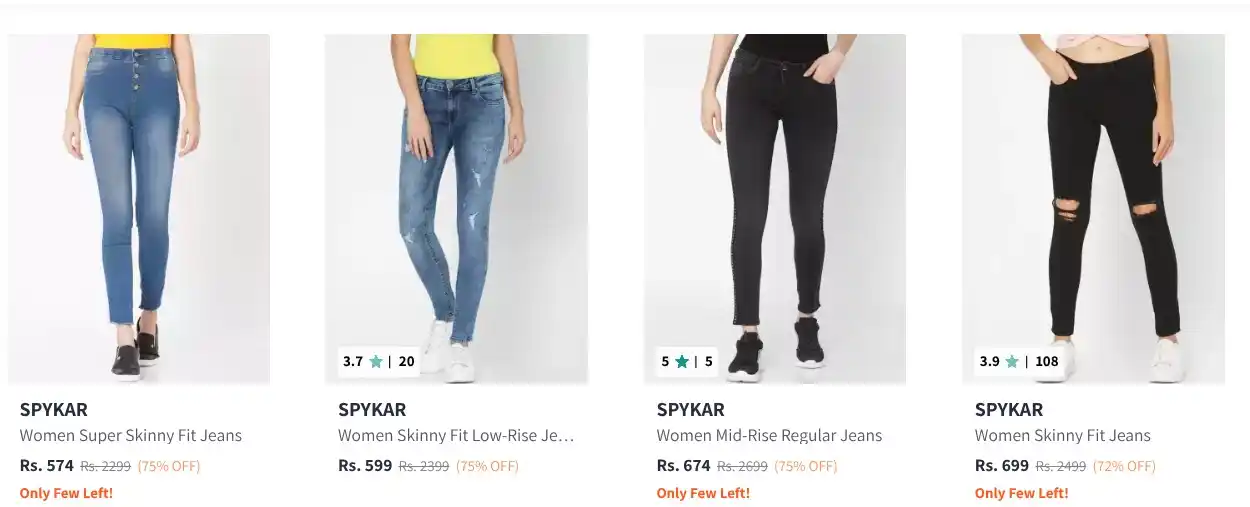 Image from FLIPSHOPE - Deals and Offers: Myntra : Flat 70-75% Off On Spykar Clothing. Women : https://mytr.cc/...