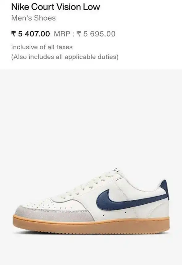 Image from Aaimz Enterprises: NIKE COURT VISION LOW UK6/10.5/11/12/13/14 OFFER PRICE 2200 (876728861...