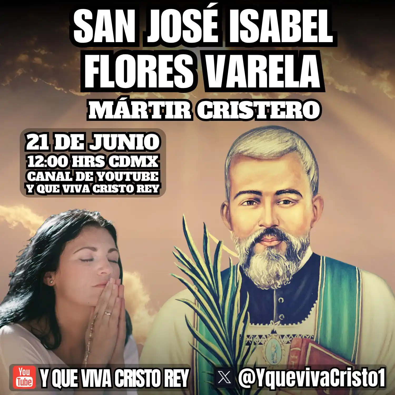 Image from Y QUE VIVA CRISTO REY: 🚨SAN JOSÉ ISABEL FLORES VARELA, MÁRTIR CRISTERO, DIO LA VIDA POR LA F...