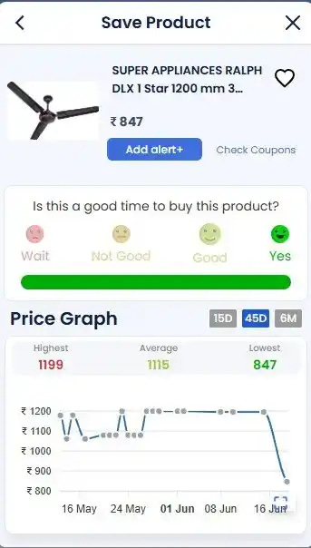 Image from FLIPSHOPE - Deals and Offers: SUPER APPLIANCES RALPH DLX 1 Star 1200 mm 3 Blade Ceiling Fan   🔗 htt...