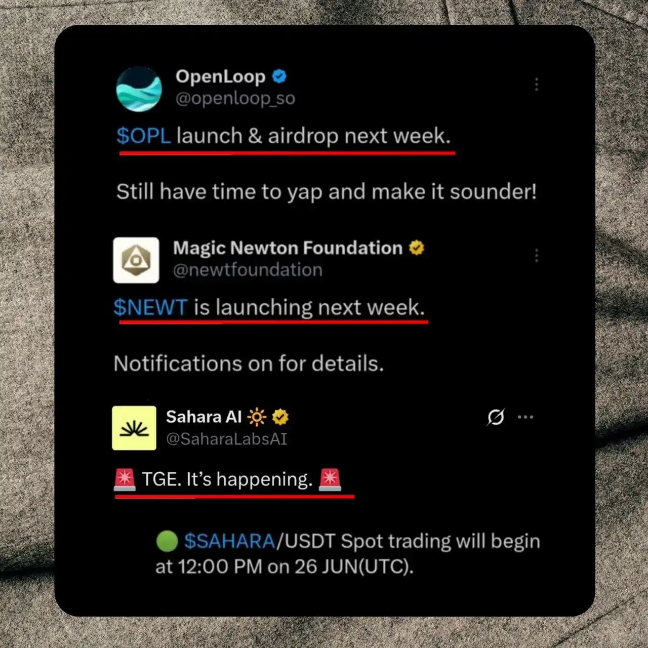 Image from Free Airdrops 🚀: Tge In Next week .. 🚀  Open Loop main wallet connect kar k rakhen sir...