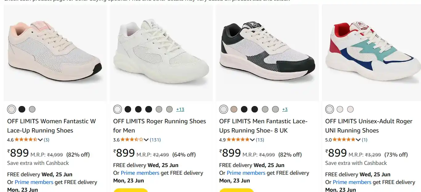 Image from FLIPSHOPE - Deals and Offers: Upto 82% Off On Off Limits Branded Running Shoes Starts @899. 🔗https:...