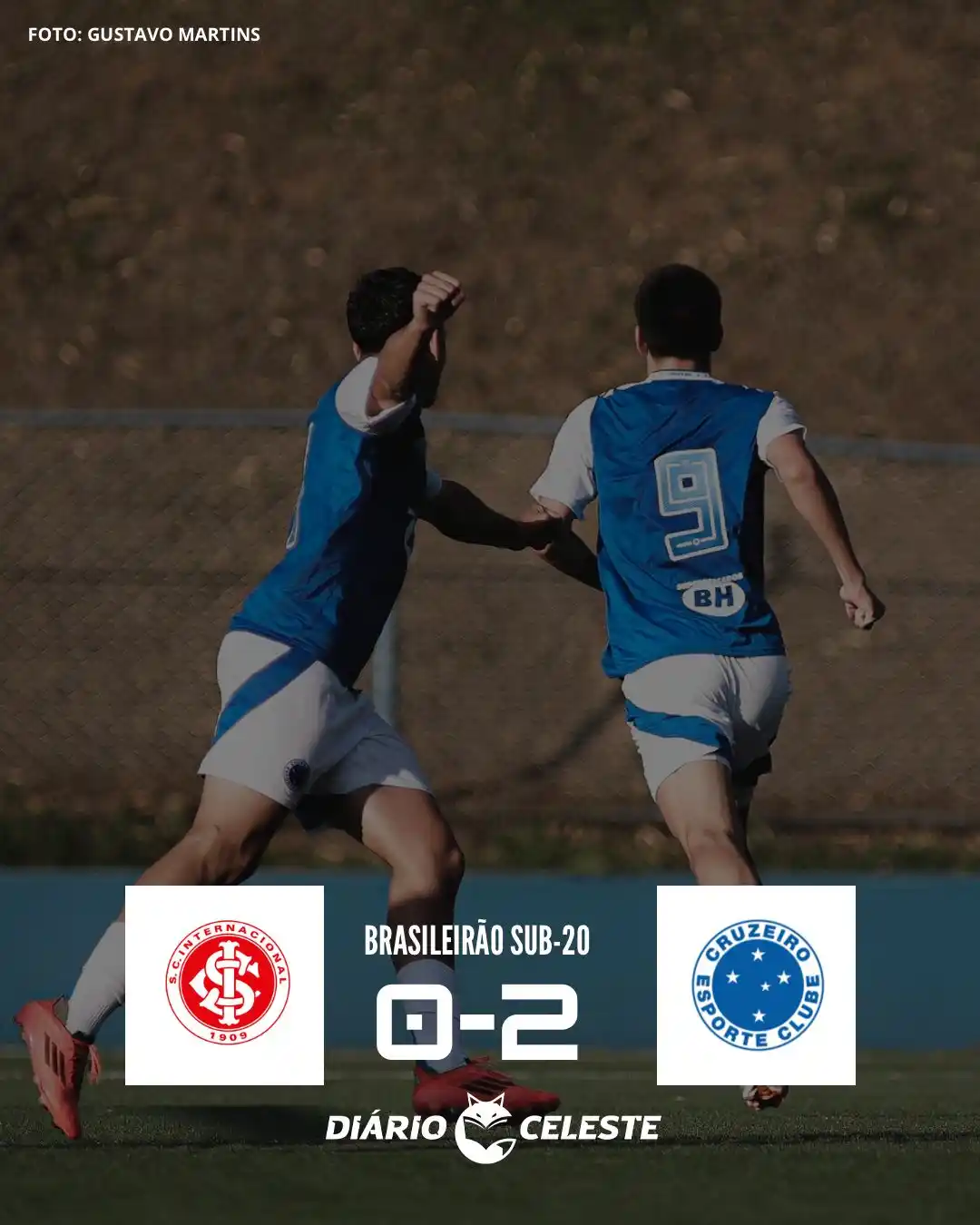 Image from Cruzeiro | Diário Celeste: VITÓRIA ESTRELADA! 🦊💙 O Cruzeiro venceu o Internacional fora de casa...