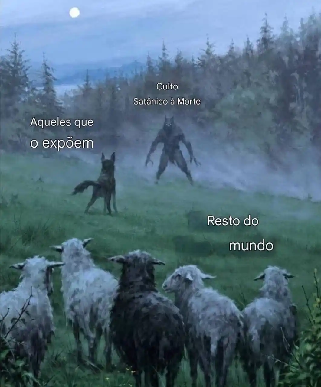 Image from A Terra é plana: 11 E não tenhais comunhão com as obras infrutíferas das trevas, mas, a...