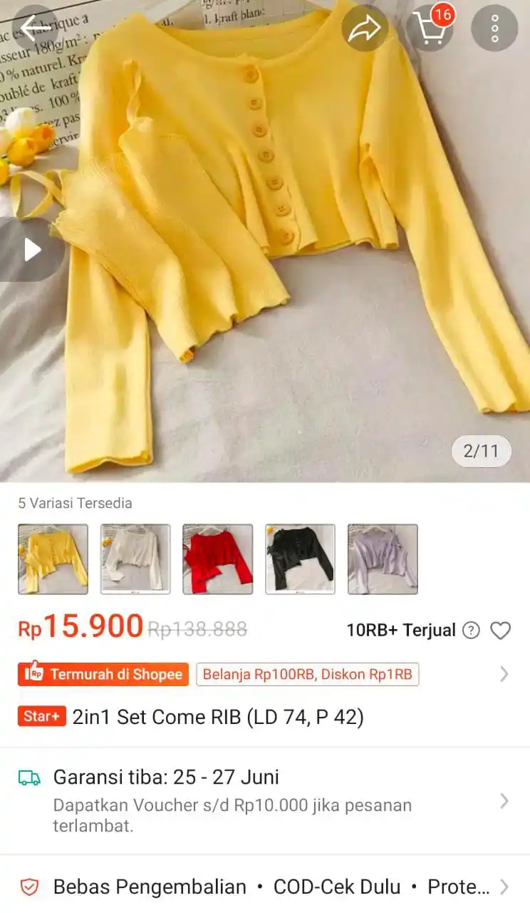 Image from Racun Promo Shopee 🛒: 2in1 set come rib https://s.shopee.co.id/9UpuUc0cx5?share_channel_code...