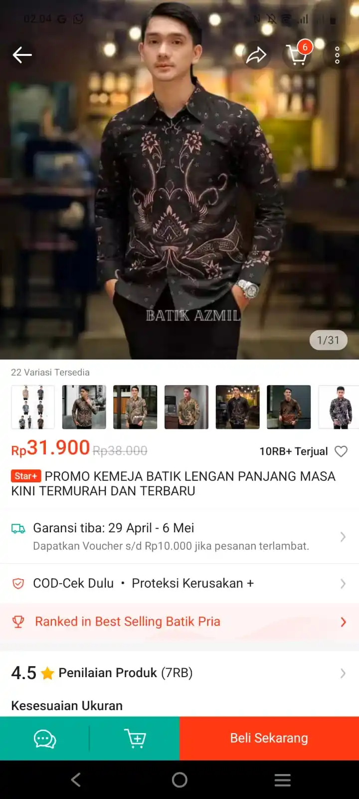 Image from Racun Promo Shopee 🛒: batik cowo , normal 50K  https://s.shopee.co.id/9zkhGtERaT?share_chann...