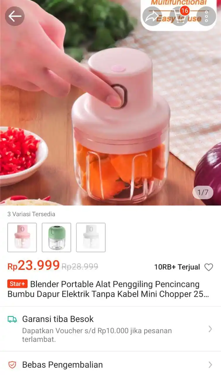 Image from Racun Promo Shopee 🛒: Blender portable https://s.shopee.co.id/qXwDPDL0h?share_channel_code=...