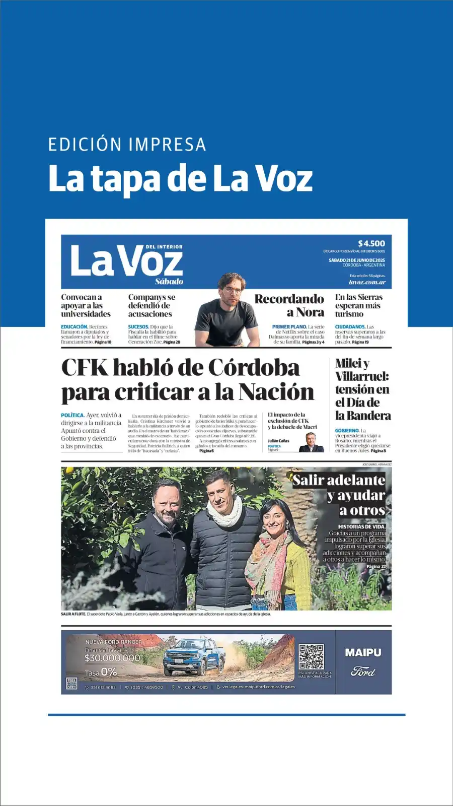 Image from La Voz: *¡Buen sábado!* Se viene una tarde con lindo tiempo😁  🌞Para hoy se e...