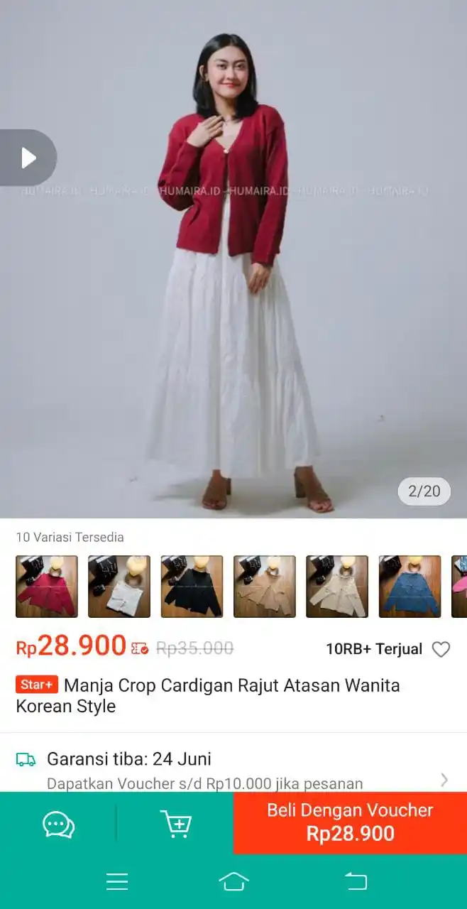 Image from Racun Promo Shopee 🛒: Cardigan crop rajut https://s.shopee.co.id/10rKyJdCvB?share_channel_c...