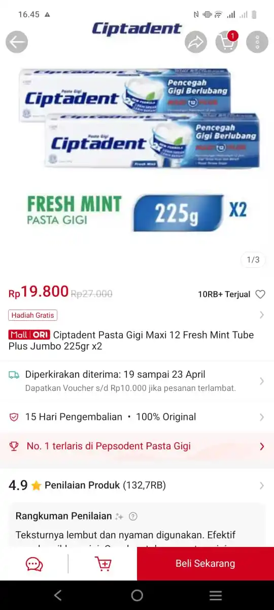 Image from Racun Promo Shopee 🛒: Ciptadent Pasta Gigi dapet 2 https://s.shopee.co.id/7AQIW6YqxP?share...
