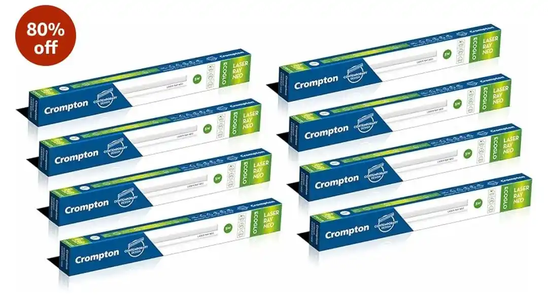 Image from Great Deals Hub PRO: Crompton 5W Batten Pack of 8 @705  https://amzn.to/4egH2Qn...