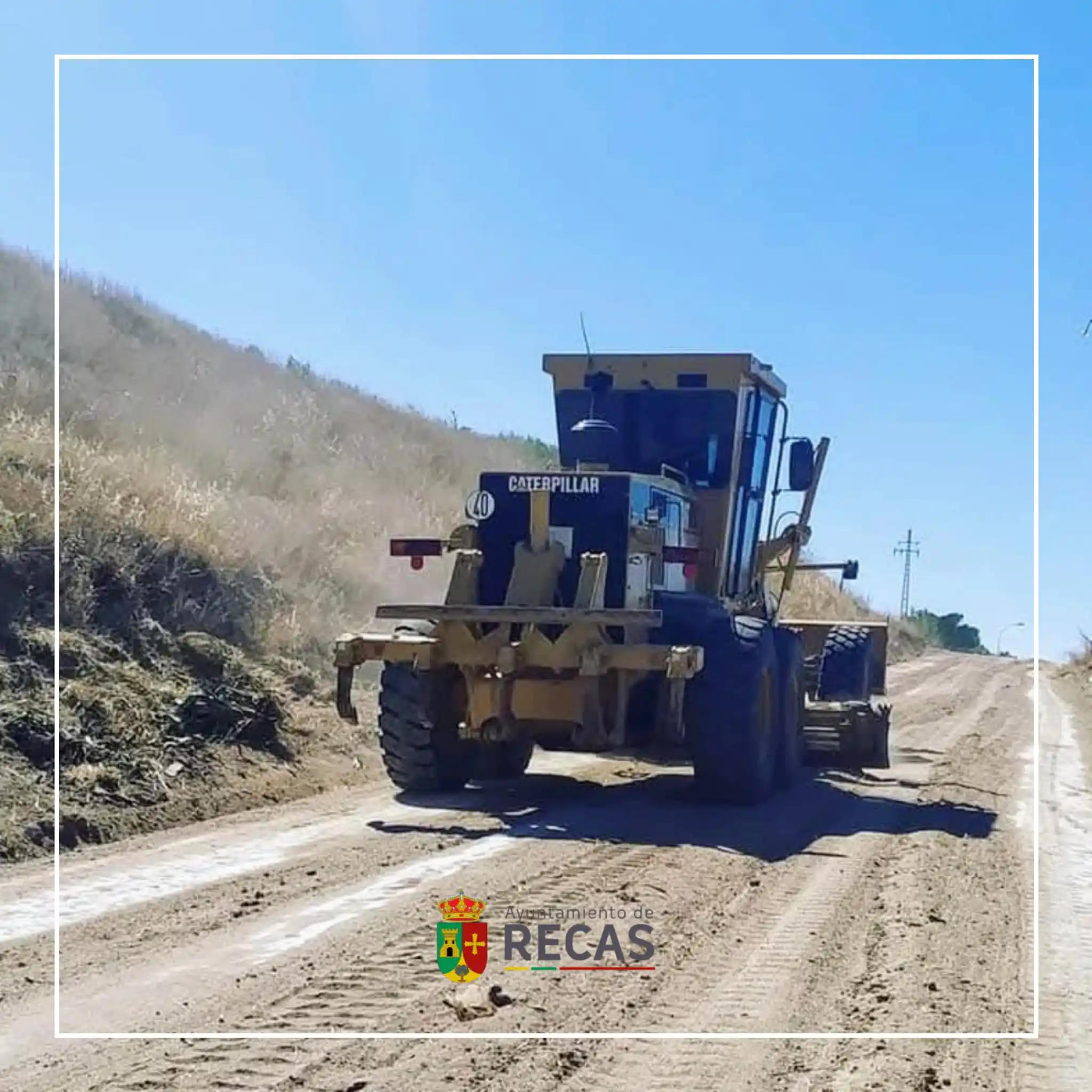 Image from Ayuntamiento de Recas: El Ayuntamiento de Recas arregló varios caminos rurales con motonivela...