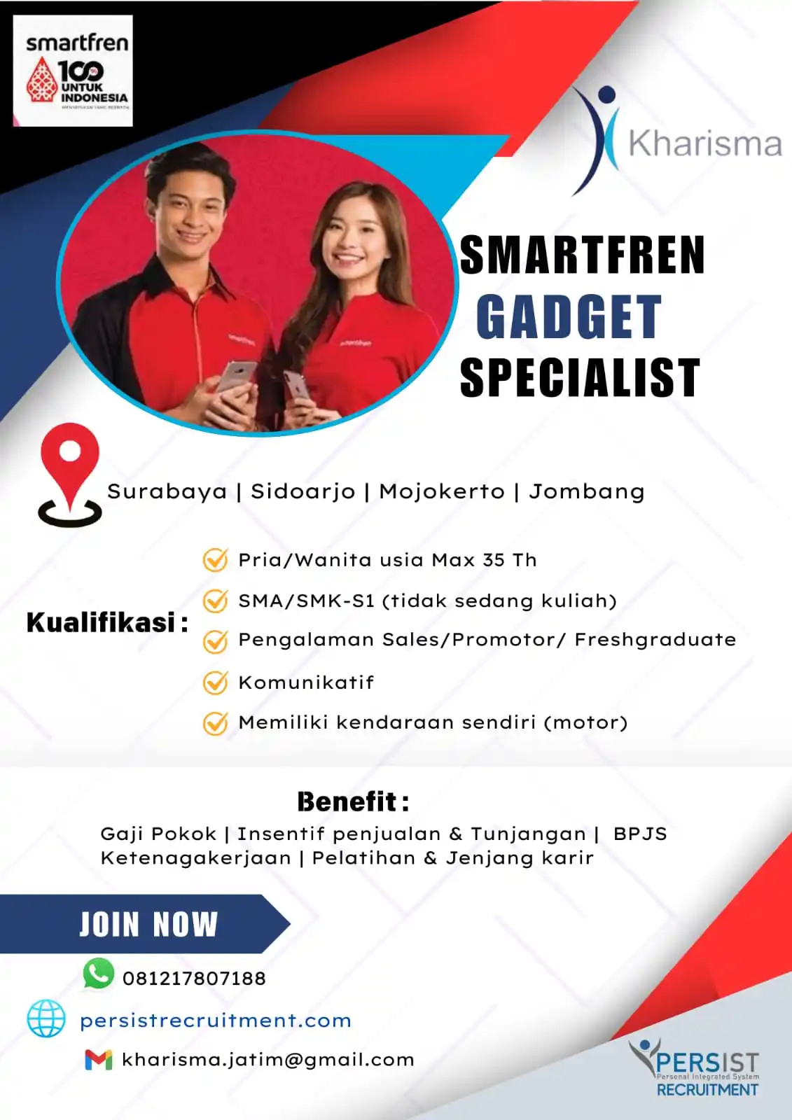 Image from Loker Surabaya Dan Sekitarnya: gadget specialist...