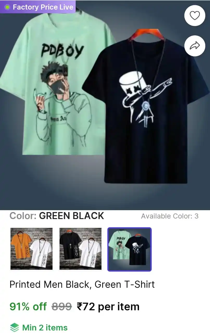 Image from Smart Hub: *💥Grab: Men T-Shirt at ₹72*  🛒 https://bitli.in/a52Osfg...