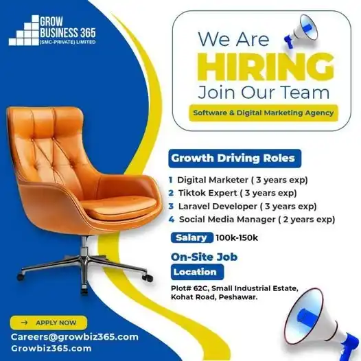 Image from SQA | Video & Graphic | E-Book | Animator| Content Writer| Jobs: Growbiz 365 is Hiring! 🌟 Join our growing team in Peshawar! We’re lo...