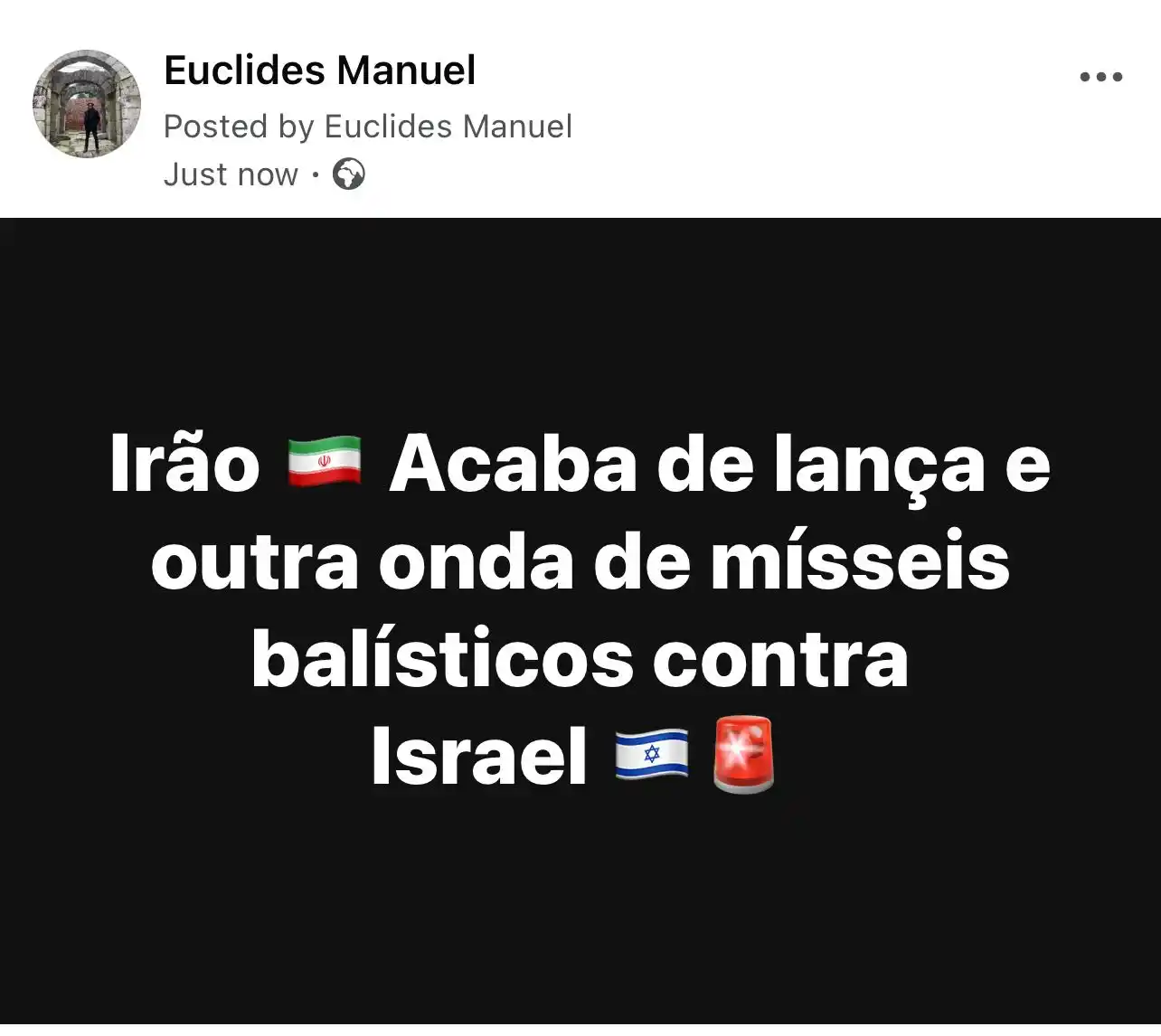 Image from Euclides Manuel: Irão 🇮🇷 Acaba de lança e outra onda de mísseis balísticos contra  Is...
