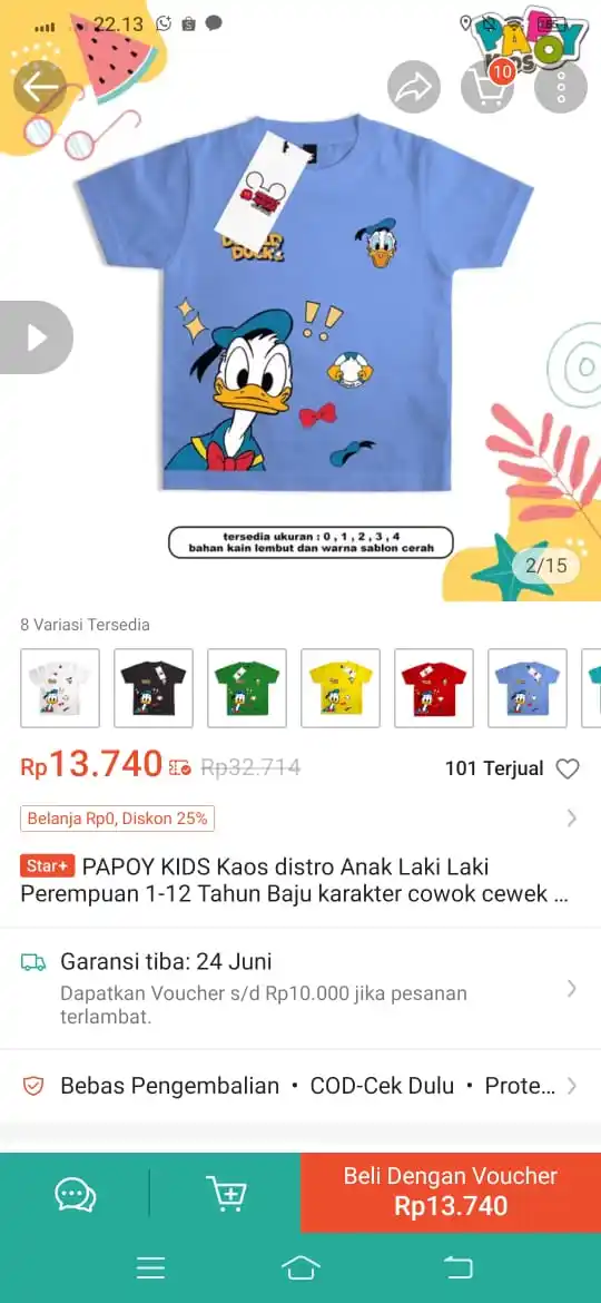 Image from Racun Promo Shopee 🛒: Kaos anak unisex https://s.shopee.co.id/7ARyYX88Jv?share_channel_code=...