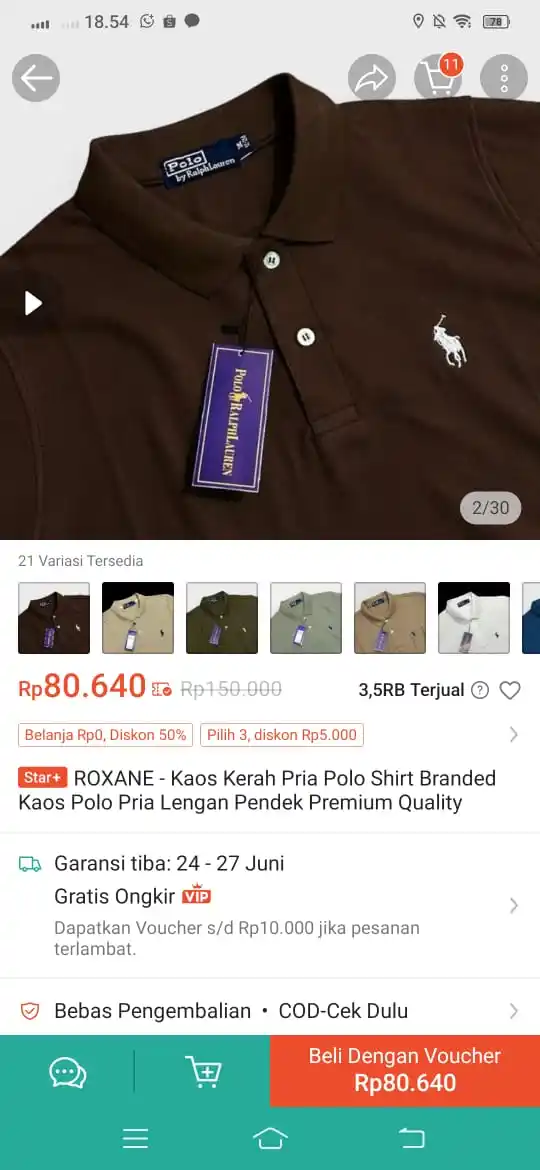 Image from Racun Promo Shopee 🛒: Kaos polo pria https://s.shopee.co.id/9pSjVj2QAK?share_channel_code=1...