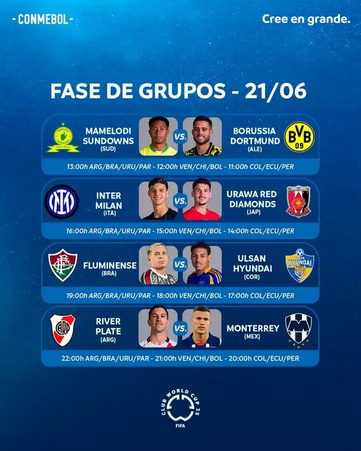 Image from CONMEBOL: ¡La agenda del día en Estados Unidos, con tono sudamericano! 🗓️...