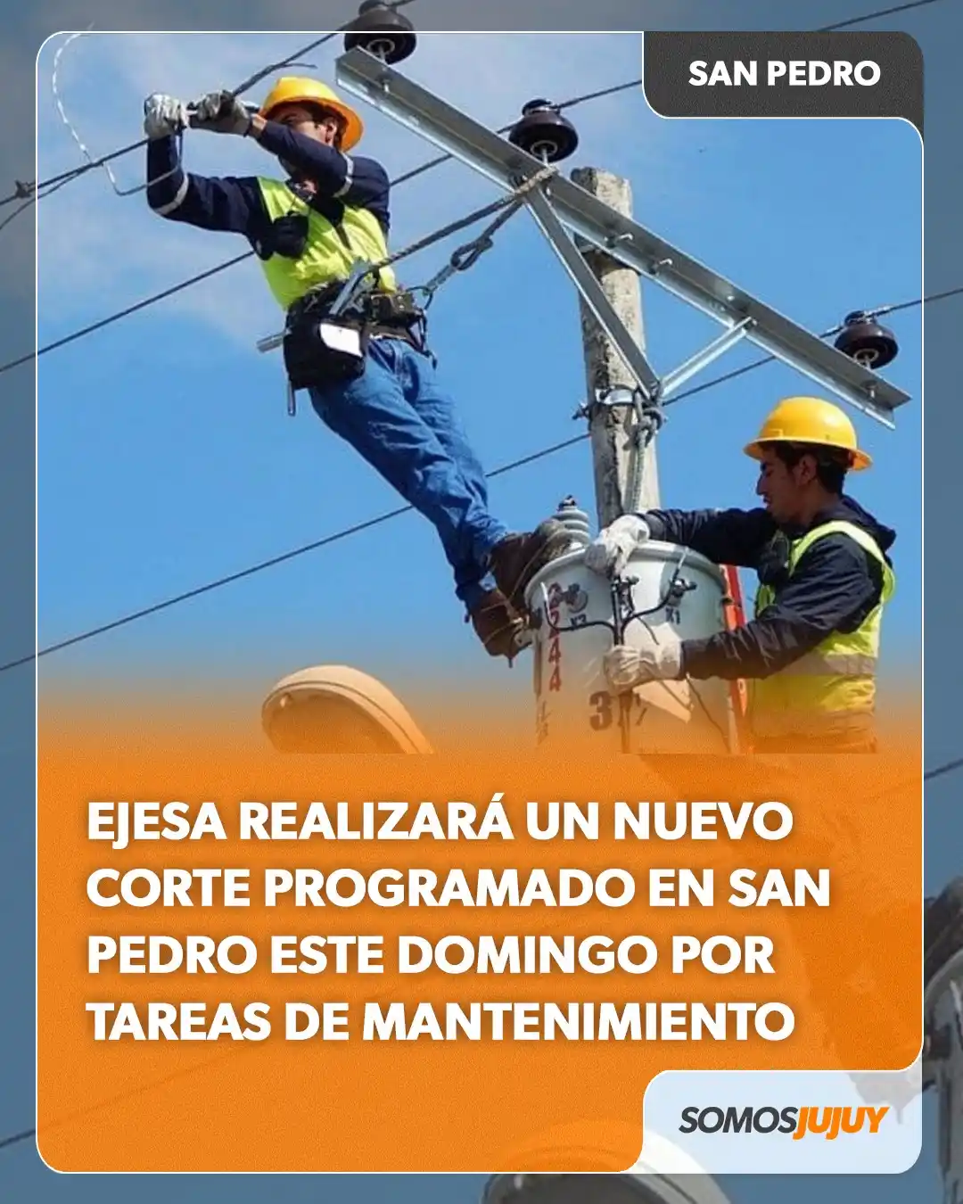 Image from Somos Jujuy - Noticias : ⚡ La interrupción del servicio será de 9 a 14 horas en el barrio Centr...