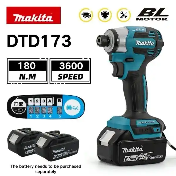 Image from 🛍 منتجات علي اكسبرس aliexpress 🛒: مفك براغي ماكيتا DTD173 - أداة قوية وعالية الجودة مزودة بمحرك بدون فرش...
